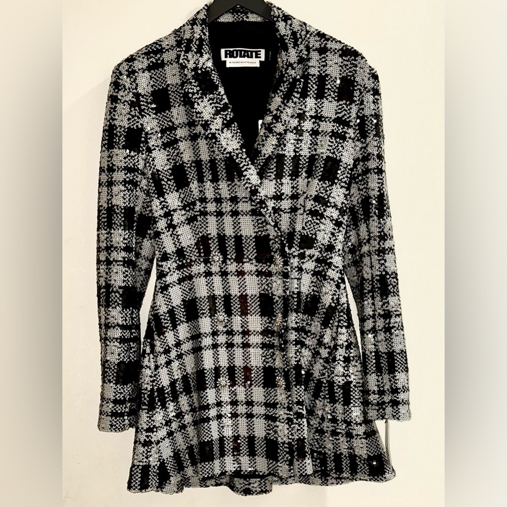 💜ROTATE BIRGER CHRISTENSEN Sequin Blazer MiniDress